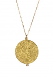 Gold Coins Necklace, 22K - Nusrettaki