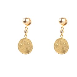 22K Gold Coins Earrings - Nusrettaki (1)