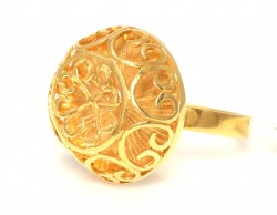 22K Gold Shiny Fusion Ring - Nusrettaki (1)