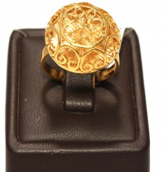 22K Gold Shiny Fusion Ring - 3