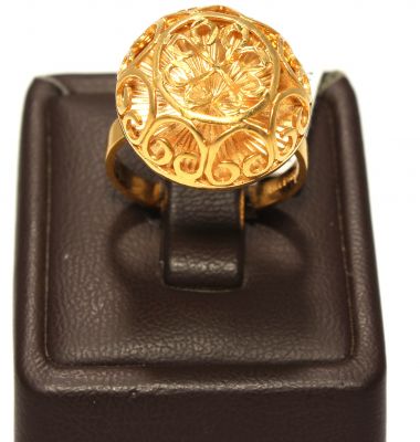 22K Gold Shiny Fusion Ring - 3