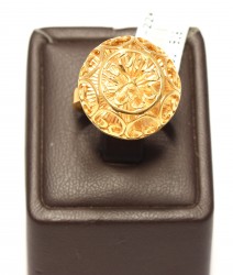 22K Gold Shiny Fusion Ring - 4