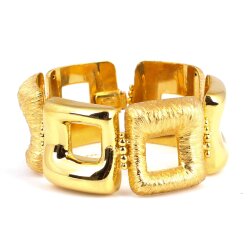 22 Ayar Altın Parlak Ve Kalemli Havuz Bileklik - Nusrettaki