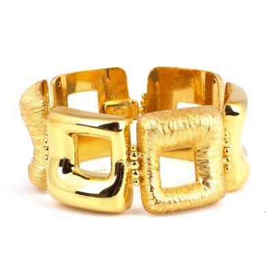 22 Ayar Altın Parlak Ve Kalemli Havuz Bileklik - 1