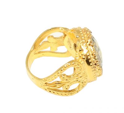 22 Ayar Altın sezar figürlü yüzük - 4