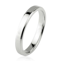 Nusrettaki - 22K Gold Engagement Ring White color 3mm