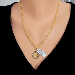 22 Ayar Papatya Model Tuğralı Kolye Ucu - Nusrettaki (1)