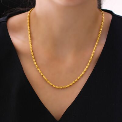 22 ayar Altın Spiral Model Zincir - 1