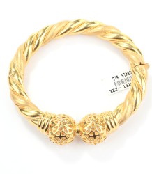 22 Carat Gold Hole Bead Ram Design Bracelet - 2