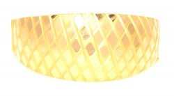 22K Gold Diamond Lines Bangle Bracelet - 1