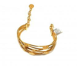 22K Gold Tube Bracelets with Ottoman Sign - 6