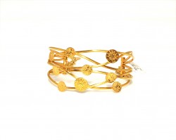 22K Gold Tube Bracelets with Ottoman Sign - 7