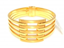 22K Gold 4 Rows Bar Bangle Bracelet - 1