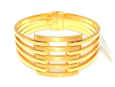 22K Gold 4 Rows Bar Bangle Bracelet - 1