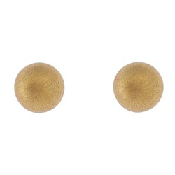 22K Gold Ball Stud Earrings - 2