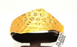 22K Gold Bangle, Asymmetrical Honeycomb Patterned Design - Nusrettaki (1)