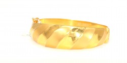 22K Gold Bangle Bracelet, Hinged & Handcrafted Patterns - 2