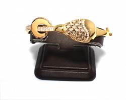 22K Gold Bangle Bracelet, Question Mark Design - Nusrettaki