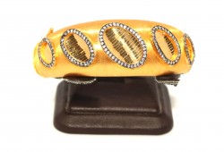 22K Gold Bangle Bracelet, Splash Design - 3