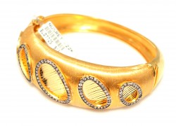 22K Gold Bangle Bracelet, Splash Design - 4