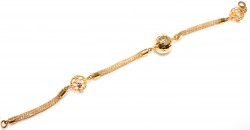22K Gold Bead Fope Chain Bracelet - Nusrettaki