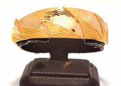22K Gold Beaded Waves Bangle Bracelet - 3