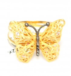 22K Gold Butterfly Model Ring - Nusrettaki (1)