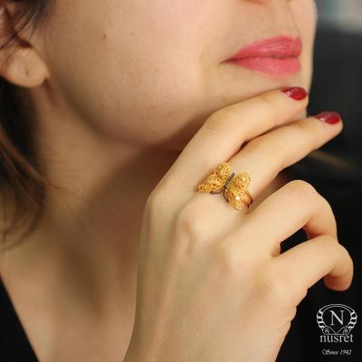 22K Gold Butterfly Model Ring - 4