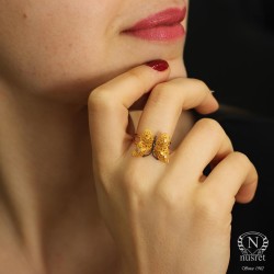 22K Gold Butterfly Model Ring - Nusrettaki