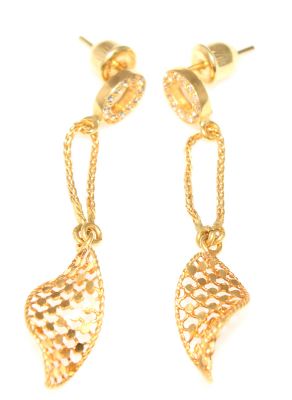 22K Gold Chains Half Drill Fusion Earrings - 5