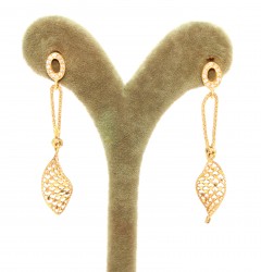22K Gold Chains Half Drill Fusion Earrings - 7