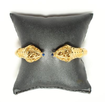 22K Gold Cone Head Antique Design Bangle Bracelet - 6