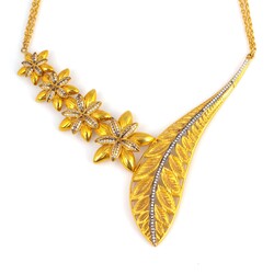 22K Gold Daisy The White Flower Necklace - Nusrettaki (1)