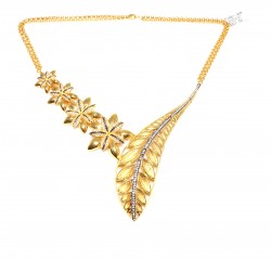 22K Gold Daisy The White Flower Necklace - 4