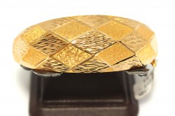 22K Gold Diamond Lines Bangle Bracelet - 2