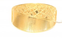 22K Gold Double Different Patterned Bangle Bracelet - Nusrettaki
