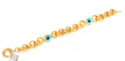 22K Gold Evil Eye Bracelet - Nusrettaki