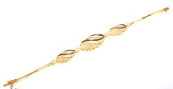 22K Gold Filigree Almond Style Bracelet - Nusrettaki (1)