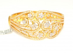 22K Gold Flowers Skyland Bangle - 4