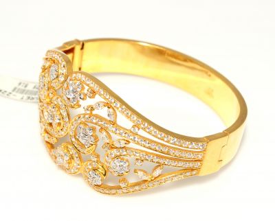 22K Gold Flowers Skyland Bangle - 6