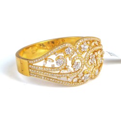 22K Gold Flowers Skyland Bangle - Nusrettaki