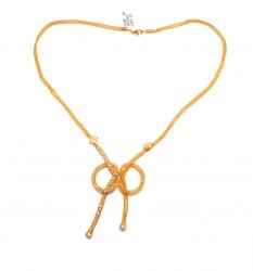 22K Gold Fope Chain Necklace - Nusrettaki