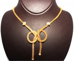 22K Gold Fope Chain Necklace - Nusrettaki (1)