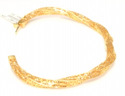 22K Gold Fusion Filigree Twisted Bangle Bracelet - Nusrettaki (1)