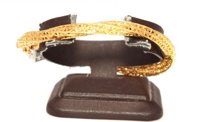 22K Gold Fusion Filigree Twisted Bangle Bracelet - 3