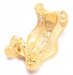 22K Gold Fusion Work Cuff Bangle Bracelet - Nusrettaki (1)