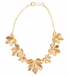 22K Gold Handcrafted Grape Leaf Necklaces - Nusrettaki