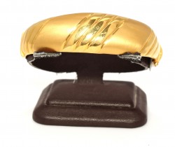 22k Gold Handcrafted Hinged Inlaid Bangle - Nusrettaki (1)