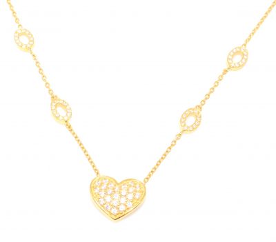 22K Gold Heart Necklace - 3