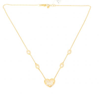 22K Gold Heart Necklace - 4